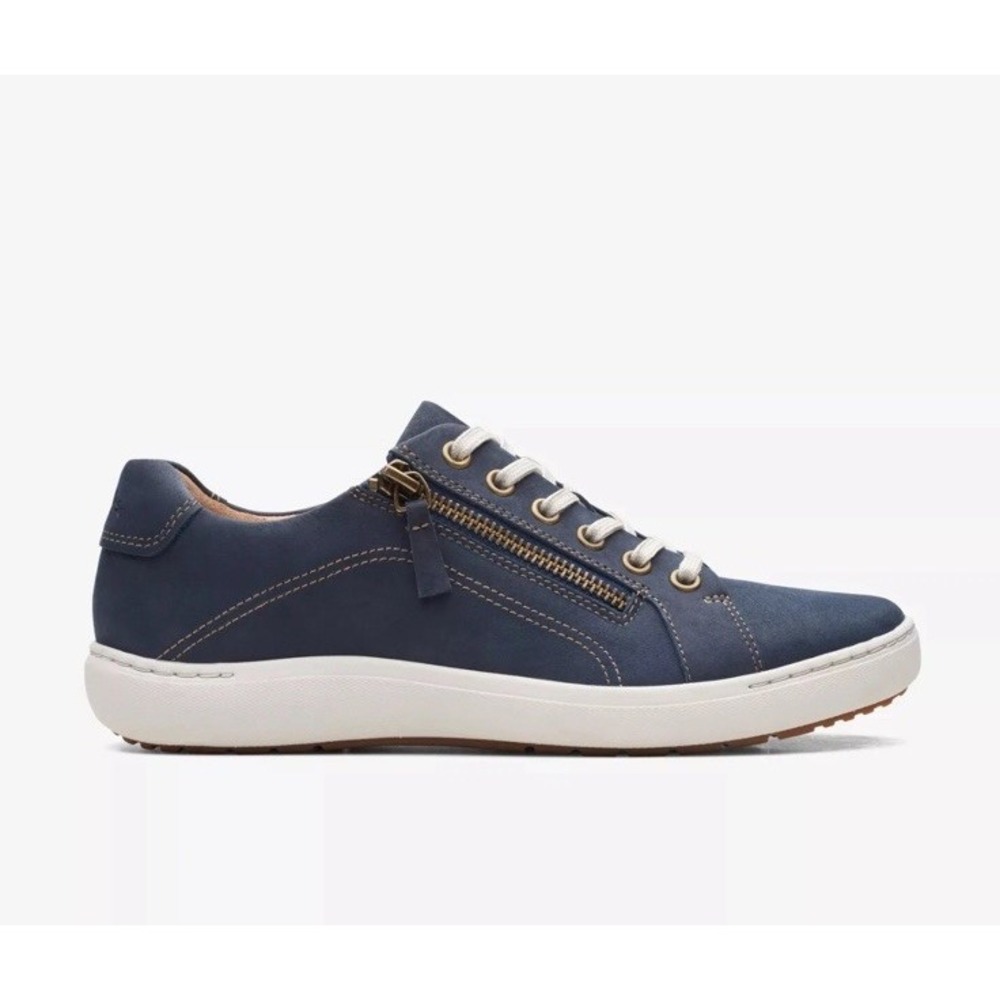 Clarks‎ Woman's Nalle Lace Teal/Blue Nubuck Shoes Sneakers Sz 9.5 W 68499 NEW